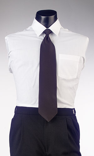 Style 4214: Black Satin 4-in-hand Tie