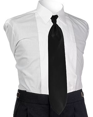 Style 4645: Jean Yves Solid Black Tie