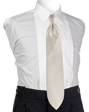 Style 4647: Jean Yves Solid Ecru Tie
