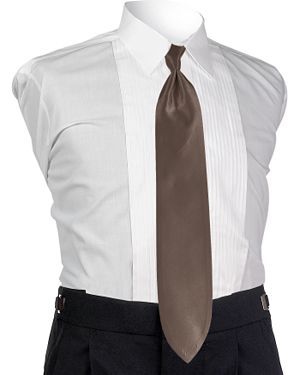 Style 4652: Jean Yves Solid Mocha Tie