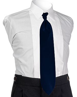 Style 4666: Jean Yves Solid Midnight Blue Tie