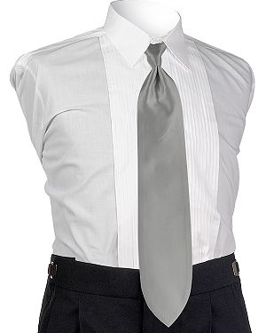 Style 4671: Jean Yves Solid Silver Spectrum Tie