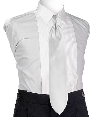 Style 4673: Jean Yves Solid White Tie