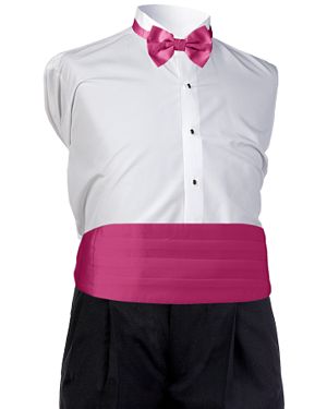 Style 5480: Fuchsia Satin Cummerbund