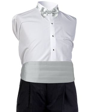 Style 5482: Platinum Satin Cummerbund