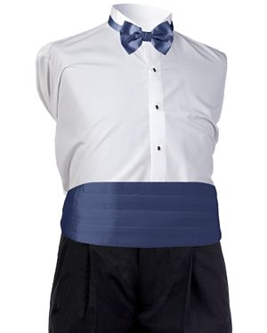 Style 5484: Navy Satin Cummerbund
