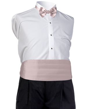 Style 5489: Pink Satin Cummerbund