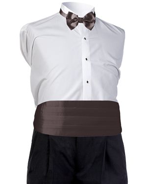 Style 5490: Chocolate Satin Cummerbund