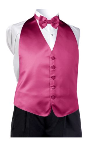 Style 5980: Satin Fuchsia Vest