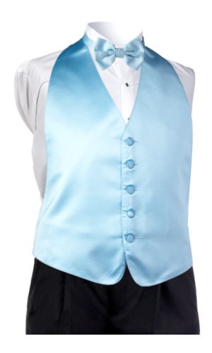 Style 5981: Satin Light Blue Vest