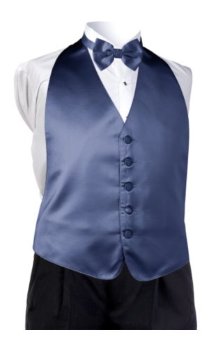 Style 5984: Satin Navy Vest