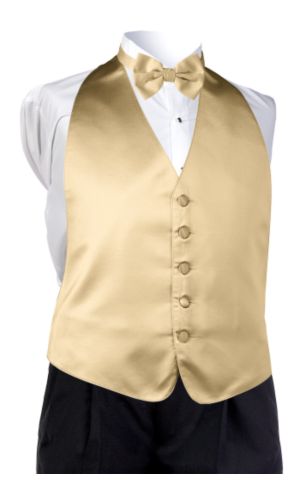 Style 500-18954-7543HV: Satin Midas Gold Vest