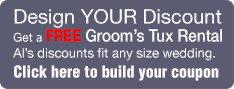 Design Your Discount and watch your Savings GROW! Discounts for any size wedding