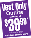 Vest Only outfits starting at $39.99