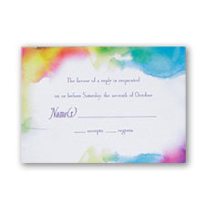 Rainbow Wrap Respond Card and Envelope