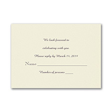 Response Card and Envelope - Ecru