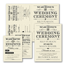 Vintage Nuptial - Ecru Sep n Send Invitation