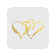 Gold Swish Hearts - Seal