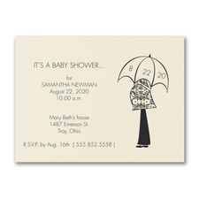 Waiting for the Day - Baby Shower Invitation - Ecru