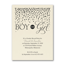 Boy or Girl - Baby Shower Invitation - Ecru