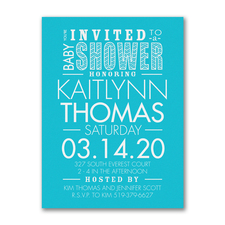 Little Typography - Baby Shower Invitation
