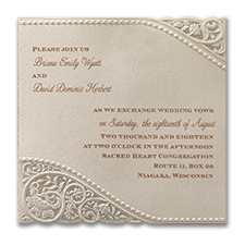 Vintage Pearls and Lace - Invitation