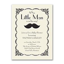 Little Man - Baby Shower Invitation