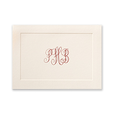 Embossed Panel - Note Folder - Delicate - Ecru