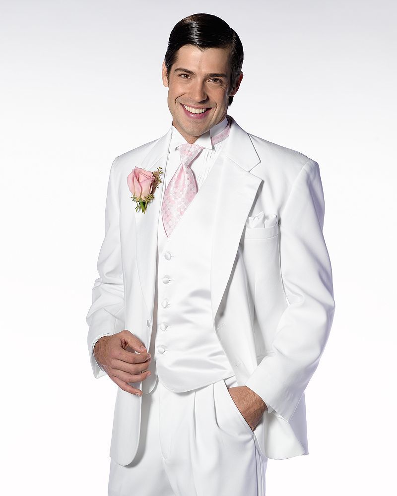 White 2 Button Notch Tuxedo