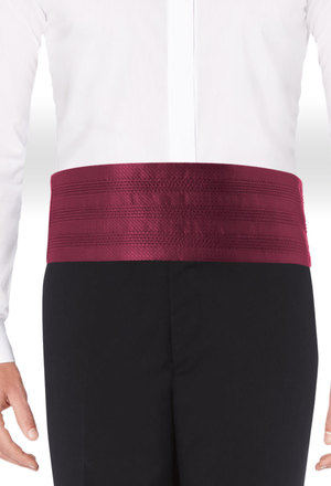 Allure burgundy cummerbund