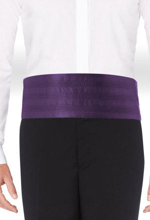 Allure eggplant cummerbund